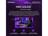 <b>Roland BRIDGE CAST X Misturador de Jogos Duplo Barramento e Captura de Vídeo Interface de transmissão de áudio profissional para jogadores online Hardware DSP 32 bits Conectividade USB-C</b> <b>Roland BRIDGE CAST X Misturador de Jogos Duplo Barramento e Captura de Vídeo Interface de transmissão de áudio profissional para jogadores online Hardware DSP 32 bits Conectividade USB-C</b>